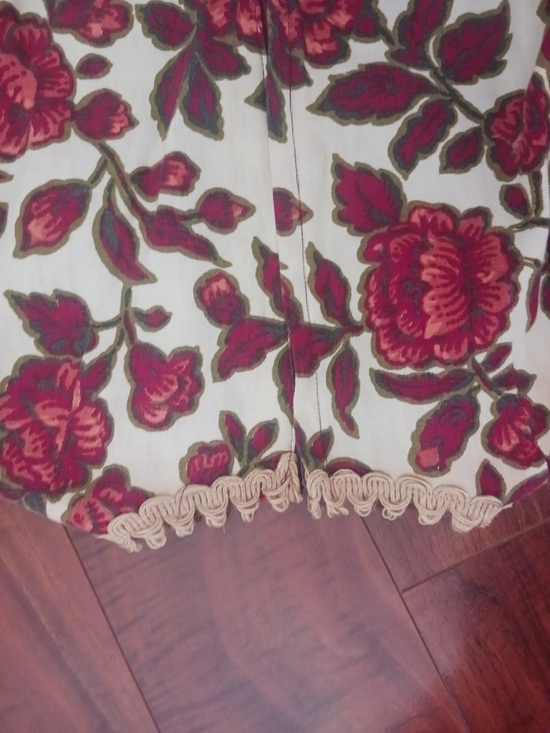 Gunne Sax by Jessica Burgundy Velvet Floral Trim Dress - Picture 11 of 11